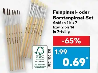 Kaufland Feinpinsel oder Borstenpinsel Set 7-teilig Angebot