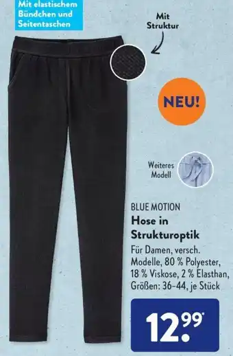 Aldi Süd Blue Motion Hose in Strukturoptik Angebot