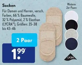 Aldi Süd Socken 2 Paar Angebot