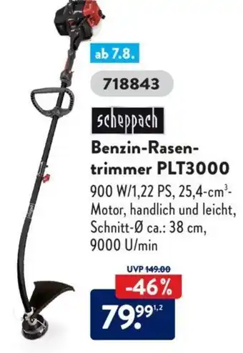 Aldi Süd Scheppach Benzin Rasentrimmer PLT3000 Angebot