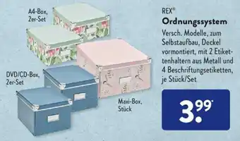 Aldi Süd Rex Ordnungssystem Angebot