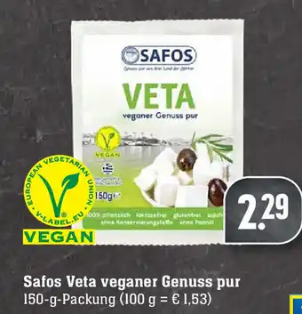 Edeka Safos Veta veganer Genuss pur 150g Angebot