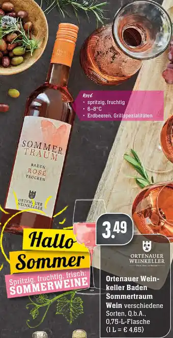 Edeka Ortenauer Weinkeller Baden Sommertraum Wein 0,75L Angebot