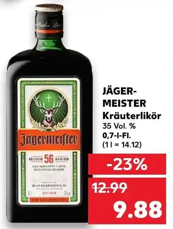 Kaufland Jägermeister Kräuterlikör 0,7 L-Fl. Angebot