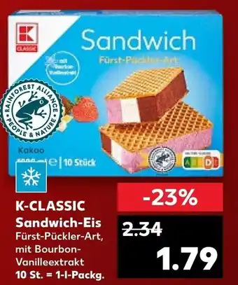 Kaufland K-Classic Sandwich Eis 1 L Packg. Angebot