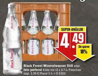 Edeka Black Forest Mineralwasser Still oder fein perlend 12x0,7L Angebot