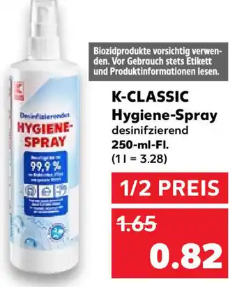 Kaufland K-Classic Hygiene Spray 250 ml Fl. Angebot