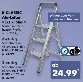 Kaufland K-Classic Alu-Leiter ,,Extra Slim" Angebot