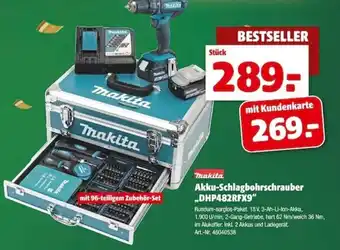 Hagebau Makita Akku Schlagbohrschrauber ,,DHP482RFX9" Angebot