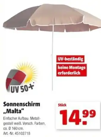 Hagebau Sonnenschirm ,,Malta" Angebot