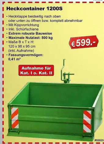 Stabilo Fachmarkt Heckcontainer 1200s Angebot