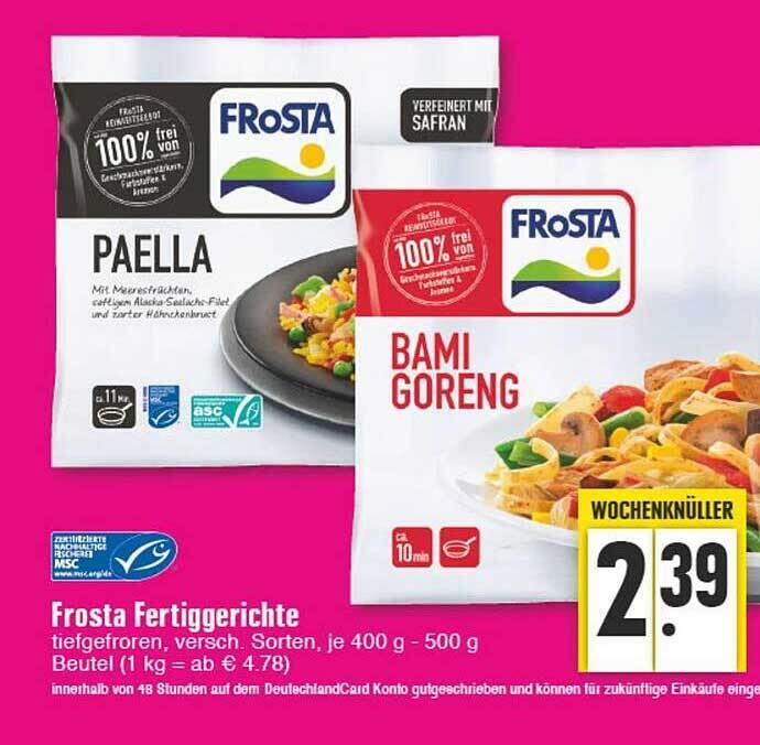 Frosta fertiggerichte Angebot bei Edeka