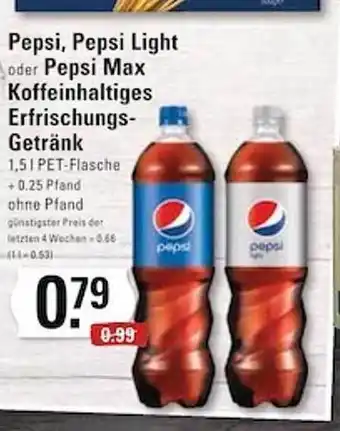 Edeka Frischemarkt Pepsi, pepsi light oder pepsi max koffeinhaltiges erfrischungs-getränk Angebot