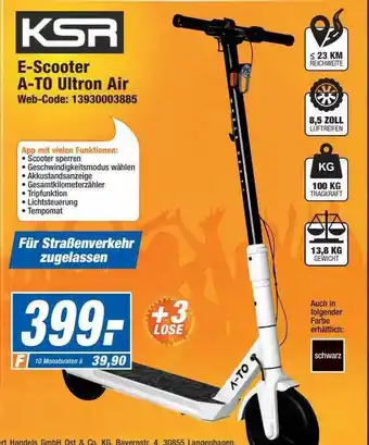 Expert Ksr e-scooter a-to ultron air Angebot