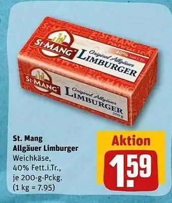 REWE St. mang allgäuer limburger Angebot