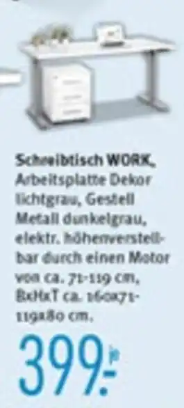 Trends Möbel Schreibtisch Work Angebot