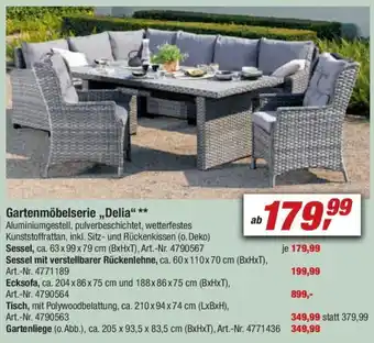 toom Baumarkt Gartenmöbelserie ,,Delia" Angebot