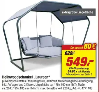 toom Baumarkt Hollywoodschaukel ,,Laureen" Angebot