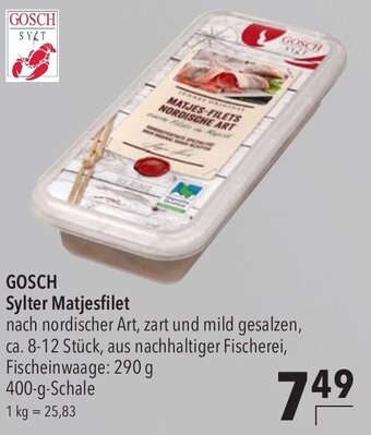 CITTI Markt Gosch Sylter Matjesfilet 400 g Schale Angebot