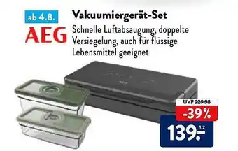 Aldi Nord Aeg vakuumiergerät-set Angebot