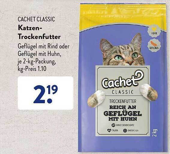 Cachet classic katzen-trockenfutter Angebot bei Aldi Sd