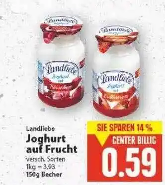 E-Center Landliebe joghurt auf frucht Angebot