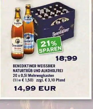 Getränkeland Benediktiner weissbier naturtrüb und alkoholfrei Angebot