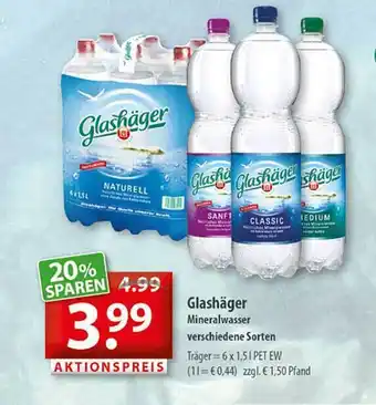 Getränkeland Glashäger mineralwasser Angebot