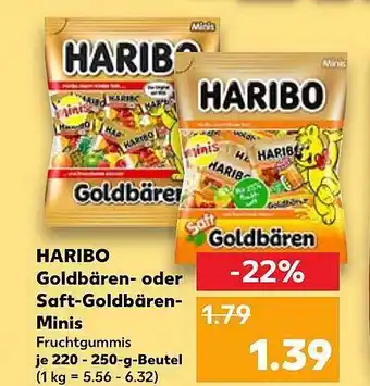 Kaufland Haribo goldbären- oder saft-goldbären-minis Angebot