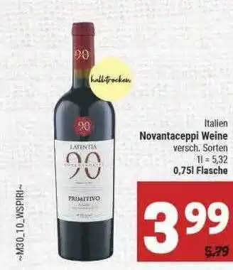 Marktkauf Italien novantaceppi weine Angebot