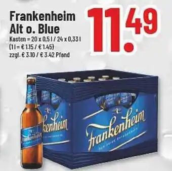 trinkgut Frankenheim alt o. blue Angebot