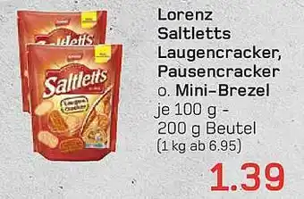 akzenta Lorenz saltletts laugencracker, pausencracker , mini-brezel Angebot