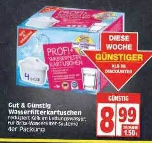Gut & günstig wasserfilterkartuschen Angebot bei Edeka