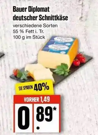 Edeka Bauer diplomat deutscher schnittkäse Angebot