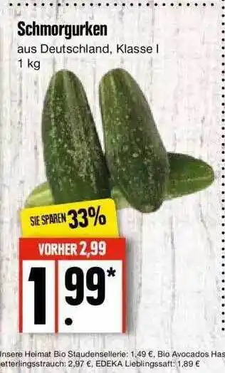 Edeka Schmorgurken Angebot