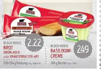 Edeka Struve Block house brot knoblauch oder kräuterbutter-art, block house basilikum-creme Angebot