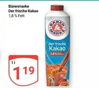 Globus Bärenmarke der frische kakao Angebot