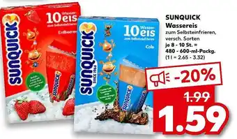 Kaufland Sunquick wassereis Angebot