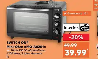 Kaufland Switch on mini-ofen mo-a0201 Angebot