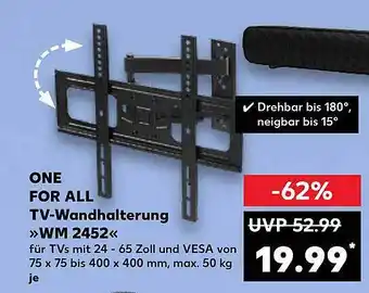 Kaufland One for all tv-wandhalterung „wm2452“ Angebot