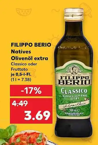 Kaufland Filippo berio natives olivenöl extra Angebot