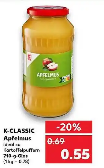 Kaufland K-classic apfelmus Angebot