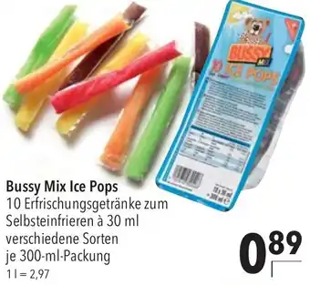 CITTI Markt Bussy Mix Ice Pops 300 ml Packung Angebot