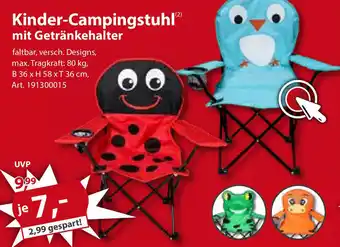 Sonderpreis Baumarkt Kinder Campingstuhl mit Getränkehalter Angebot