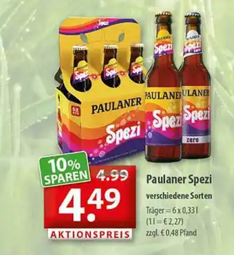 Getränkeland Paulaner spezi Angebot