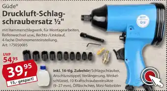 Sonderpreis Baumarkt Güde Druckluft Schlagschraubersatz 1/2" Angebot