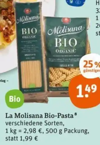 tegut La Molisana Bio Pasta 500 g Packung Angebot