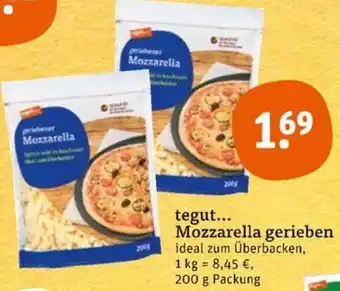 tegut tegut... Mozzarella gerieben 200 g Packung Angebot