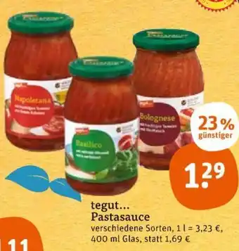 tegut tegut... Pastasauce 400 ml Glas Angebot