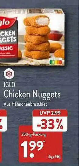 Aldi Nord Iglo chicken nuggets Angebot